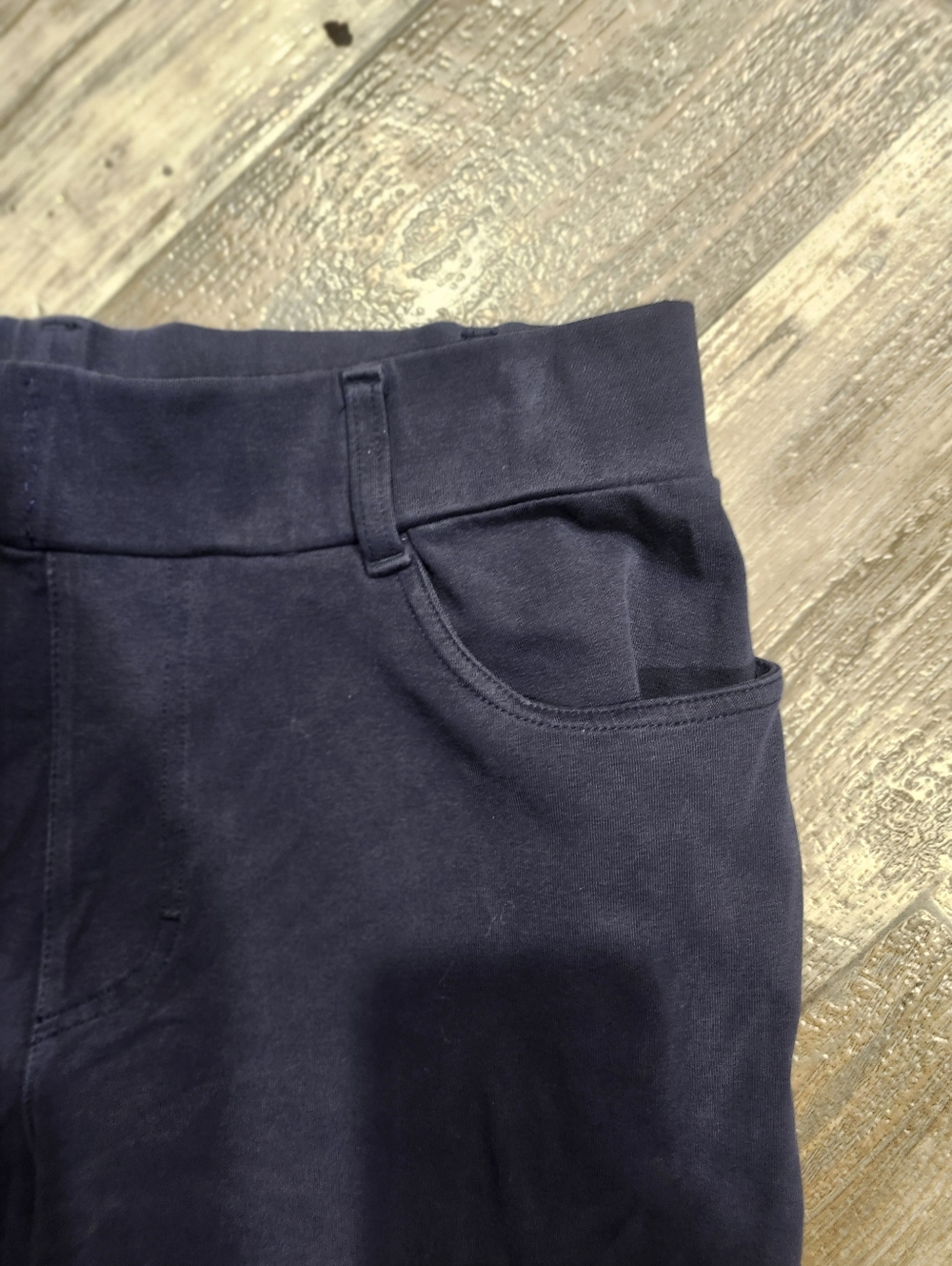 L.L.Bean Petite Navy Pull-On Pants Small Petite Stretch Straight Leg Minimalist - Picture 3 of 8